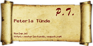 Peterla Tünde névjegykártya